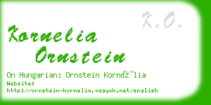 kornelia ornstein business card